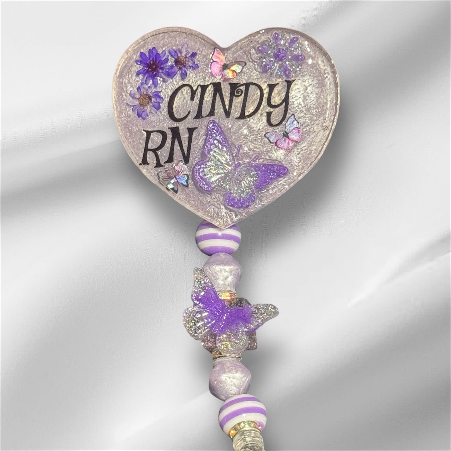 Personalized resin handmade badge reel