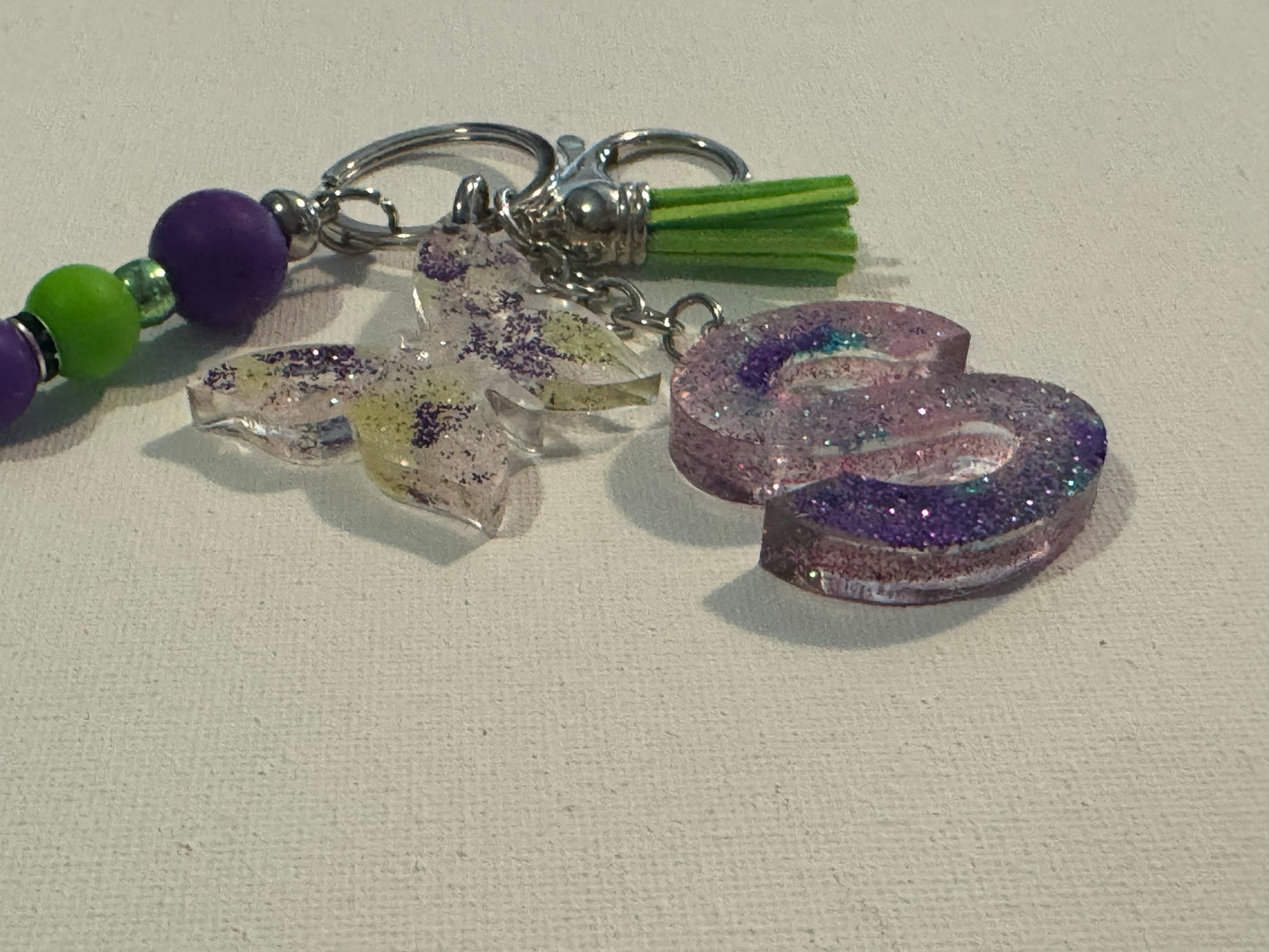 Initials Resin Keychain