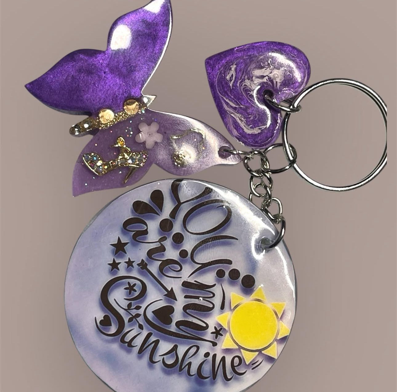 You Are My Sunshine Resin Keychain