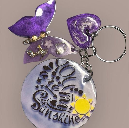You Are My Sunshine Resin Keychain