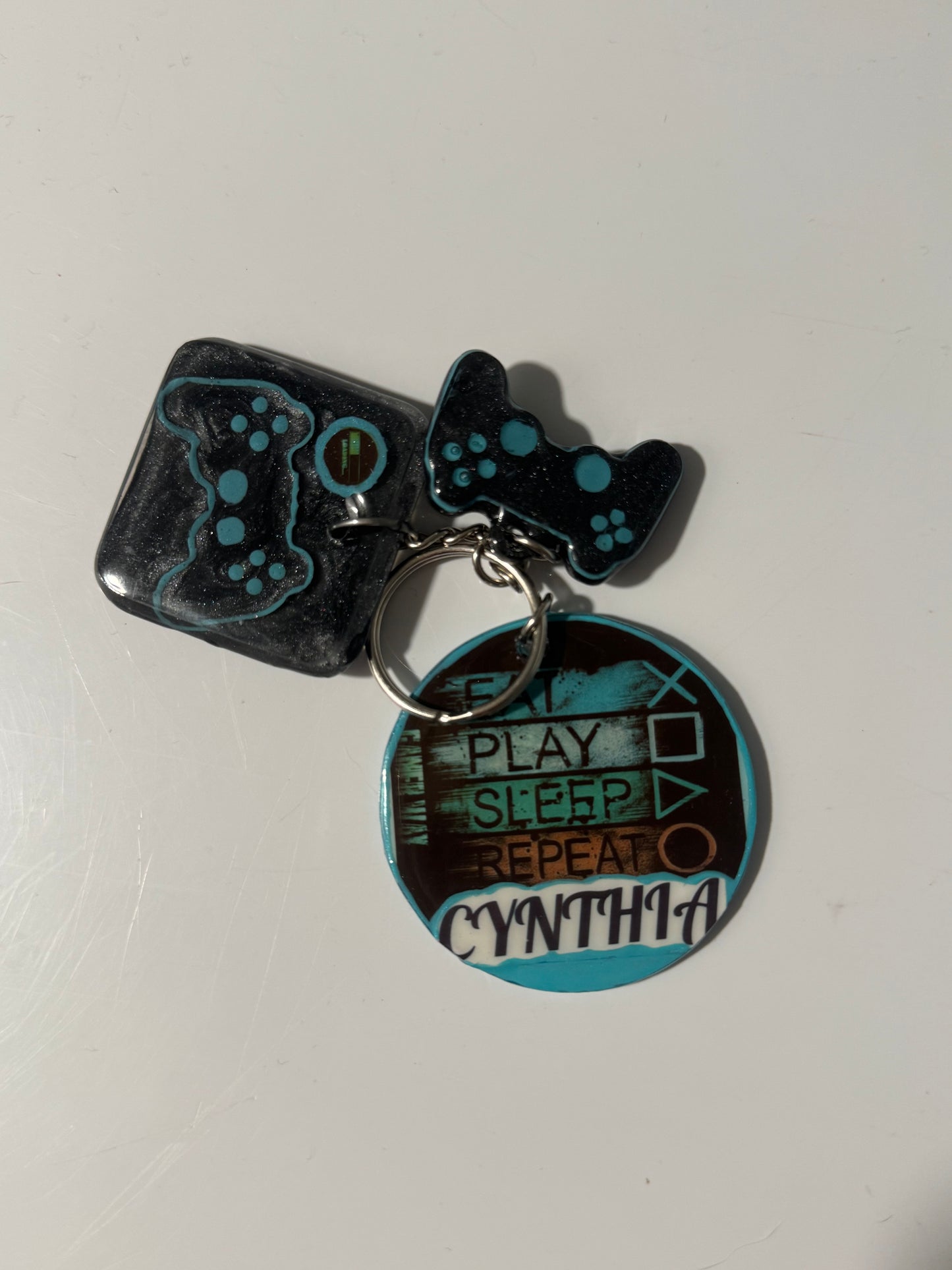 Gamer Personalized Resin Keychain