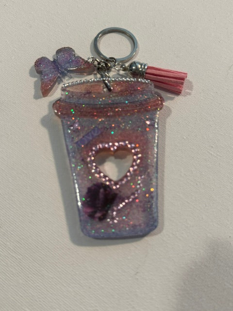 Resin Cup & Moon Keychain