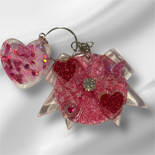 Handcrafted Custom Resin Keychain - Unique, Chunky, and Full of sparkle🎀✨
