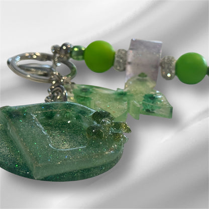 Resin initial keychain