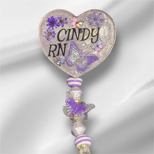 Personalized resin handmade badge reel