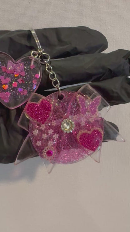 Handcrafted Custom Resin Keychain - Unique, Chunky, and Full of sparkle🎀✨