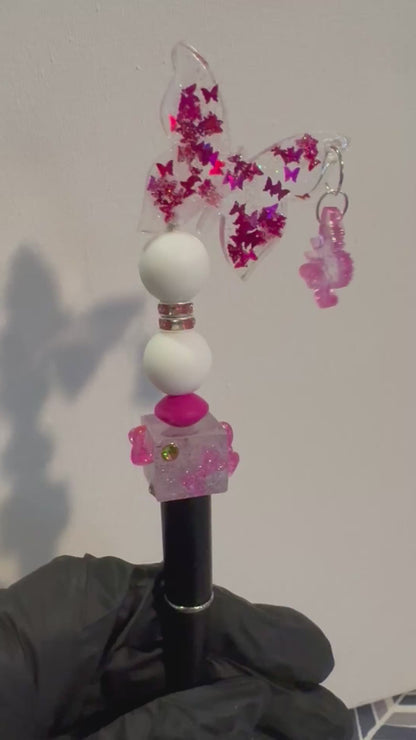 Custom beaded/resin made pen