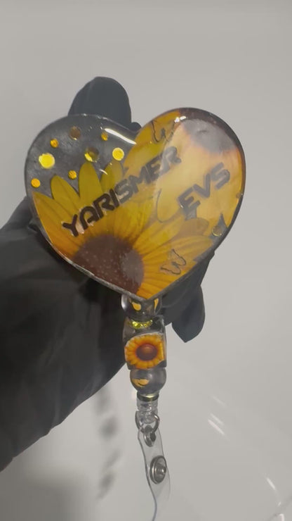 Personalized custom resin badge reel