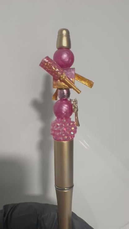 Custom beaded pen